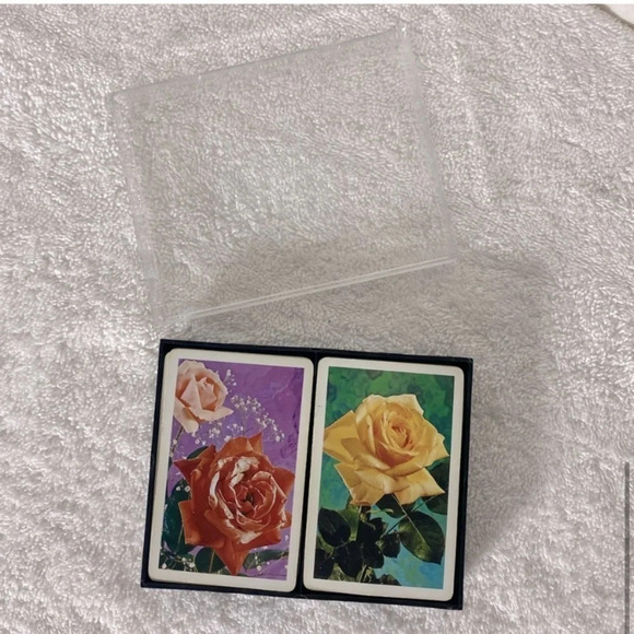 Vintage  Rose Flower Two Deck Playing Cards - Picture 7 of 9
